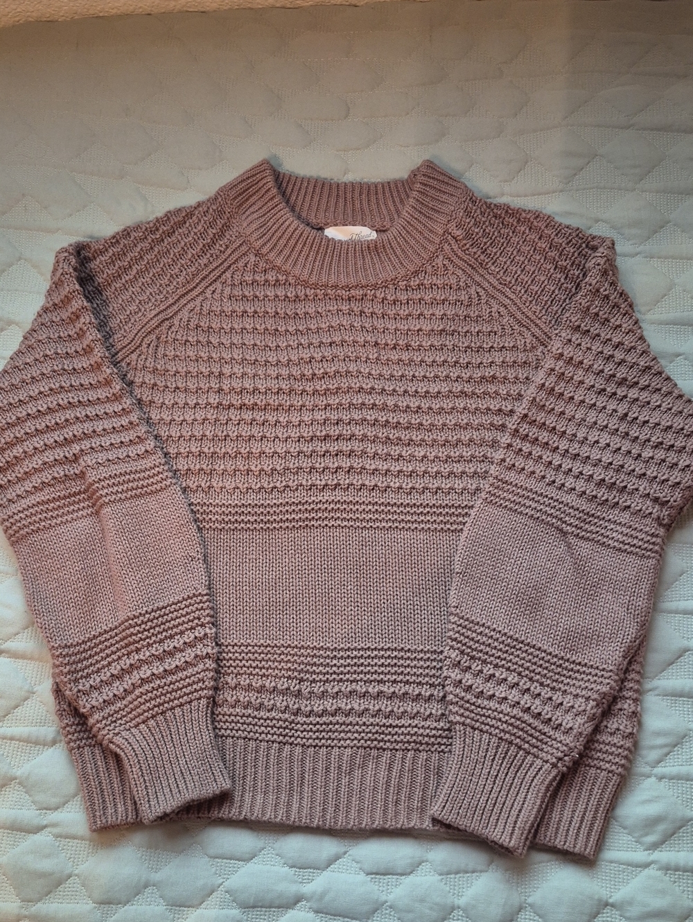 Universal Thread Woman's Chunky Crewneck Sweater - Brown, M